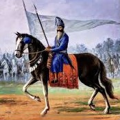 Akali Phula Singh Ji with Nihang warriors